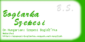 boglarka szepesi business card